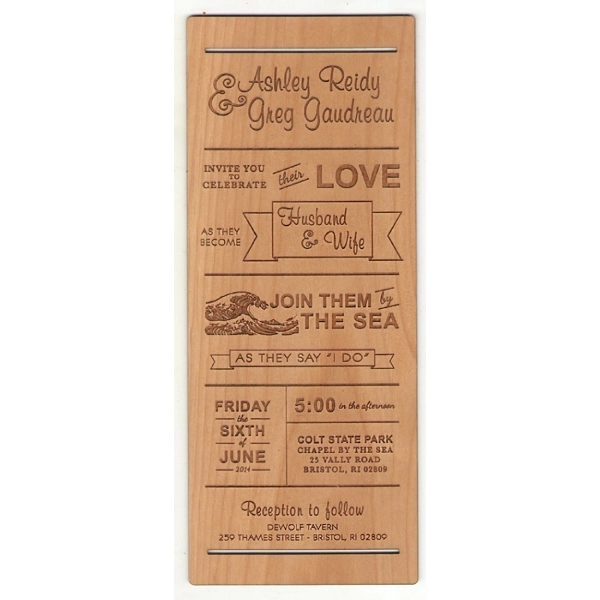 4" x 5" -  Hardwood Cards - Invitations - 4" x 5" -  Hardwood Cards - Invitations - Image 1 of 3