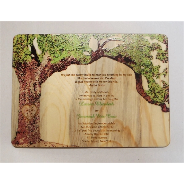 4" x 5" -  Hardwood Cards - Invitations - 4" x 5" -  Hardwood Cards - Invitations - Image 2 of 4