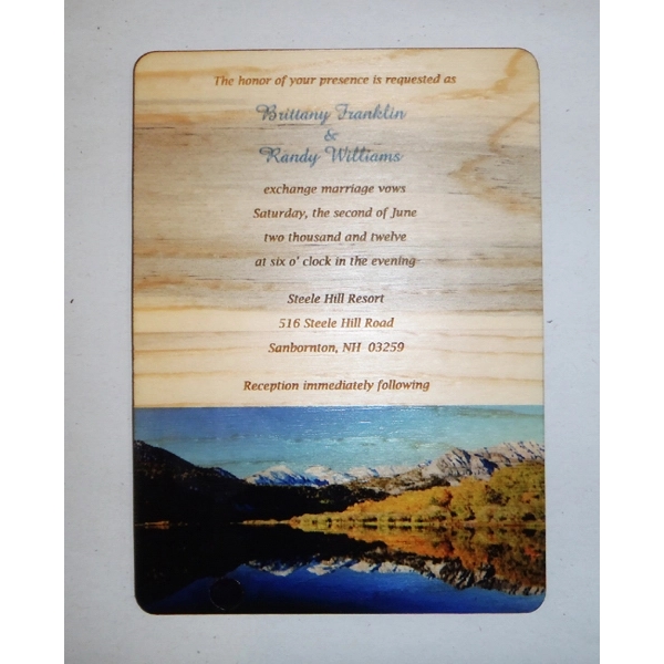 4" x 5" -  Hardwood Cards - Invitations - 4" x 5" -  Hardwood Cards - Invitations - Image 3 of 4