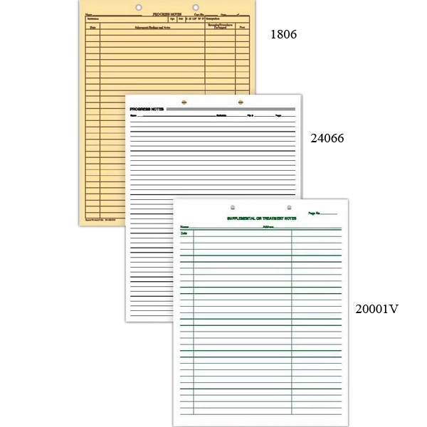Progress Notes, Two-Hole Punch, White Ledger - Progress Notes, Two-Hole Punch, White Ledger - Image 1 of 1