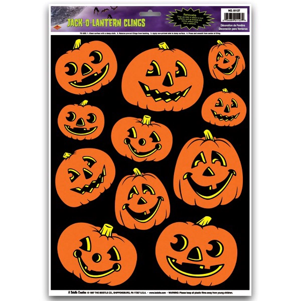 Jack-O-Lantern Clings - Jack-O-Lantern Clings - Image 0 of 0