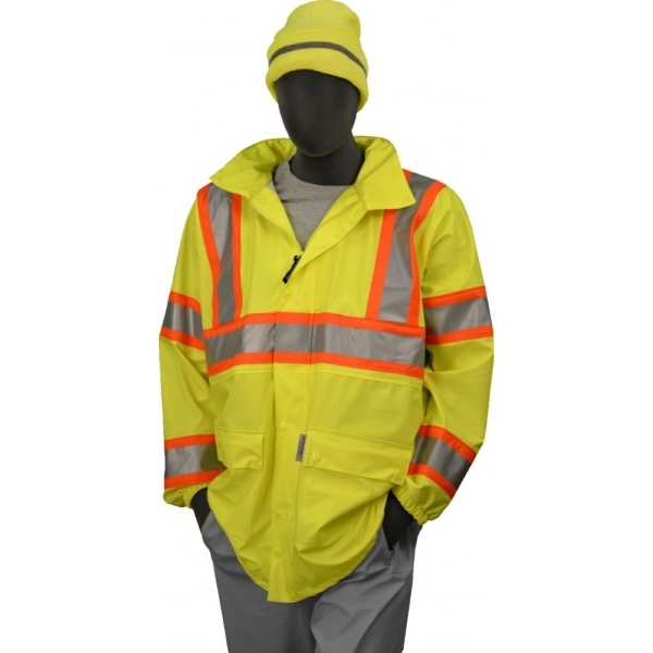 Majestic® Hi-Vis  DOT Rain Jacket - Majestic® Hi-Vis  DOT Rain Jacket - Image 0 of 0