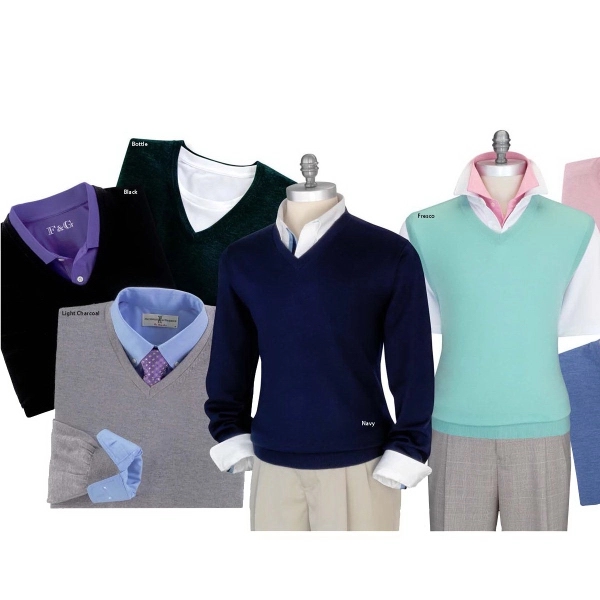 Fairway & Greene Men's Merino Long Sleeve V-Neck Sweater - Fairway & Greene Men's Merino Long Sleeve V-Neck Sweater - Image 1 of 2