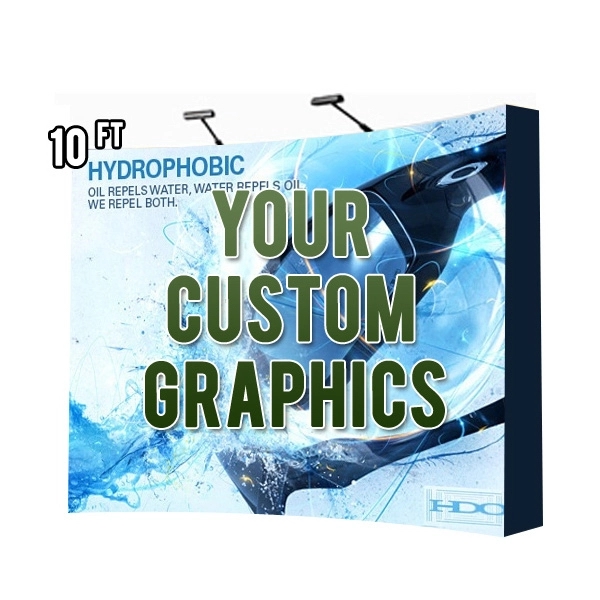 10-Foot Curved Stretch Fabric Pop Up with Graphic - 10-Foot Curved Stretch Fabric Pop Up with Graphic - Image 0 of 0