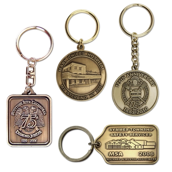 Custom Brass Key Chain, Die Struck w/ Soft Enamel Color - Custom Brass Key Chain, Die Struck w/ Soft Enamel Color - Image 4 of 9