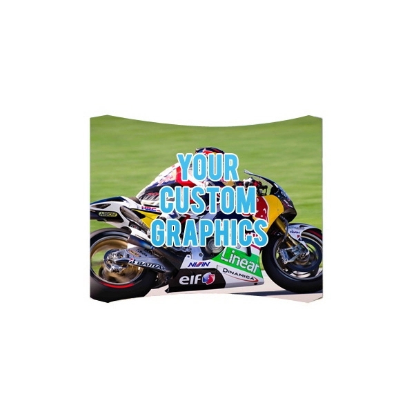 10-Foot Curved Fabric Pop Up with Graphic - 10-Foot Curved Fabric Pop Up with Graphic - Image 0 of 0
