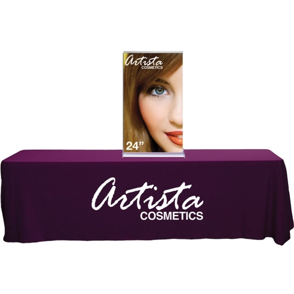 Silverstep Retractable Banner Stand, 24"x63" Tabletop - Silverstep Retractable Banner Stand, 24"x63" Tabletop - Image 0 of 3