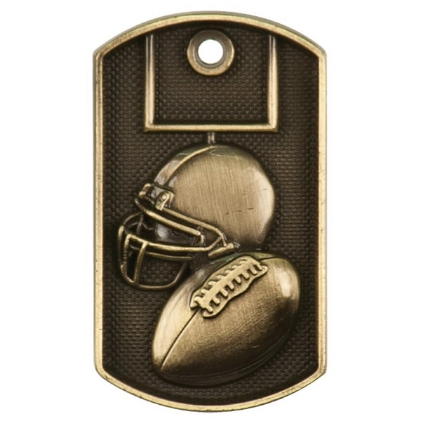 3D Metal Football Dog Tag - 3D Metal Football Dog Tag - Image 0 of 0