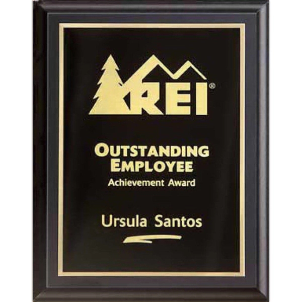 Black Plaque with Gold Engraved Plate - Black Plaque with Gold Engraved Plate - Image 0 of 0