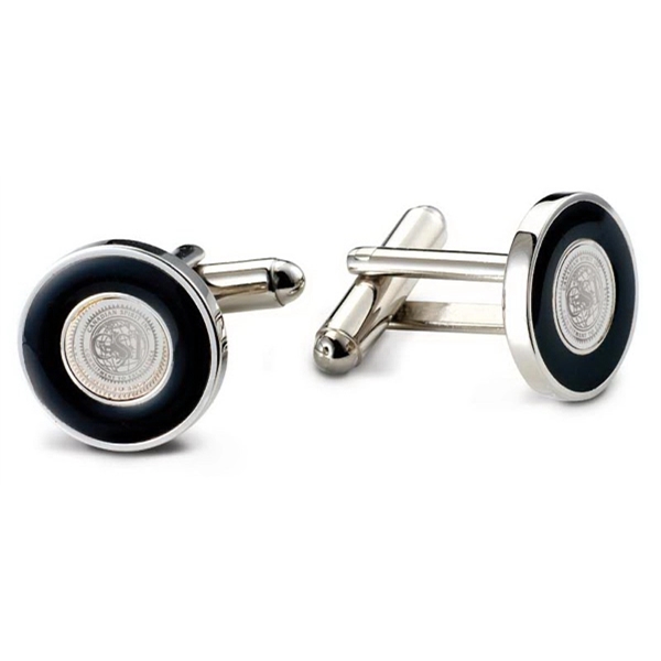 Silver Tone Medallion Cuff Links with Presentation Box - Silver Tone Medallion Cuff Links with Presentation Box - Image 0 of 0