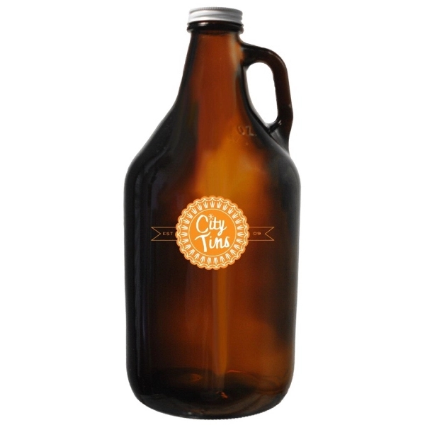 64 Ounce/Half Gallon Amber Growler - 64 Ounce/Half Gallon Amber Growler - Image 1 of 2