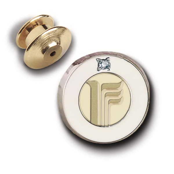 Custom Initial Crystal Lapel Pin/Tie Tac - Canada - Custom Initial Crystal Lapel Pin/Tie Tac - Canada - Image 0 of 0