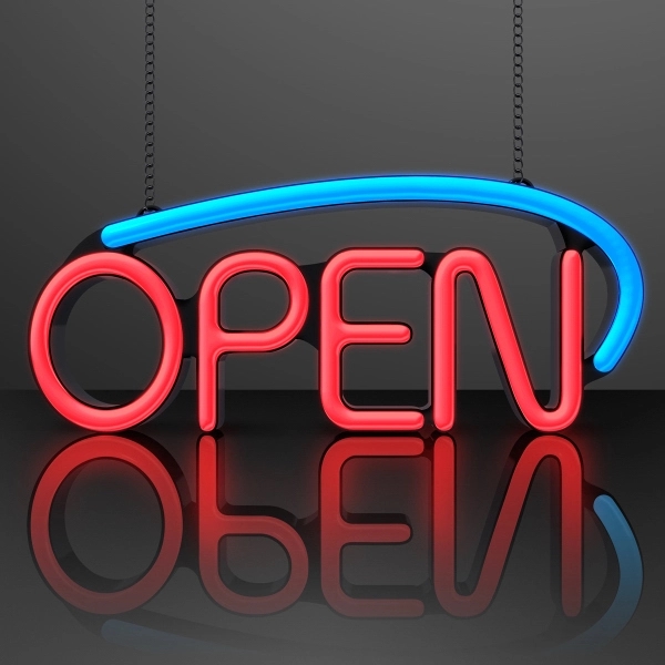 Neon LED Open Sign with A/C Adapter - Neon LED Open Sign with A/C Adapter - Image 0 of 1