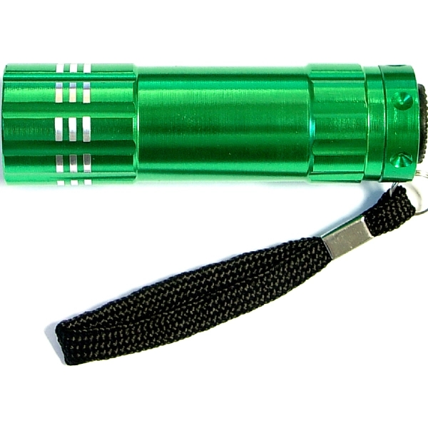 Aluminum 9 LED flashlight with Batteries