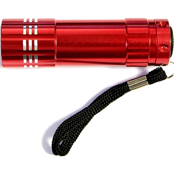 Aluminum 9 LED flashlight with Batteries
