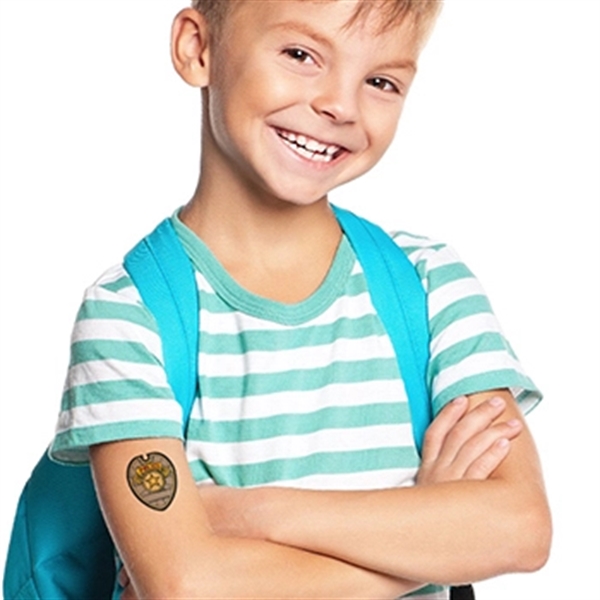 Police Badge Temporary Tattoo - Police Badge Temporary Tattoo - Image 1 of 2