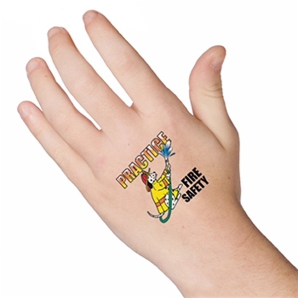 Practice Fire Safety Temporary Tattoo - Practice Fire Safety Temporary Tattoo - Image 1 of 2