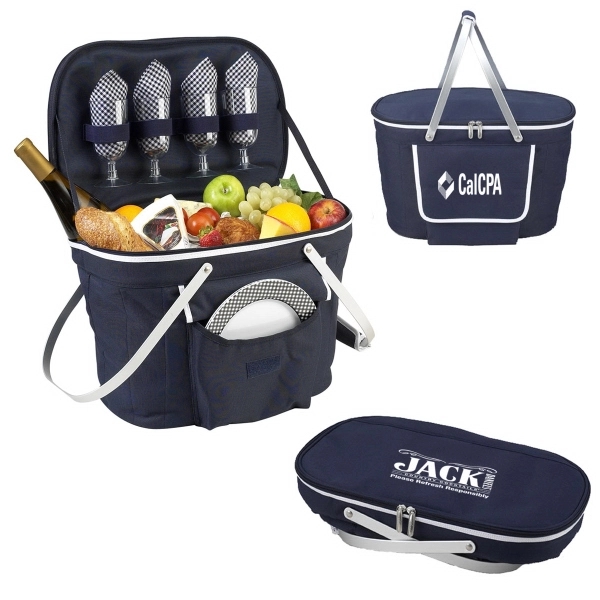 Picnic Set for 4 Cooler Basket - Picnic Set for 4 Cooler Basket - Image 3 of 3