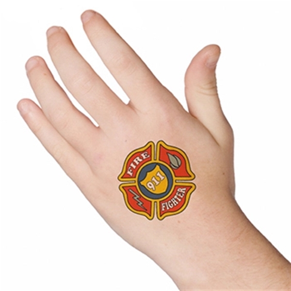 Firefighter Patch Temporary Tattoo - Firefighter Patch Temporary Tattoo - Image 0 of 2