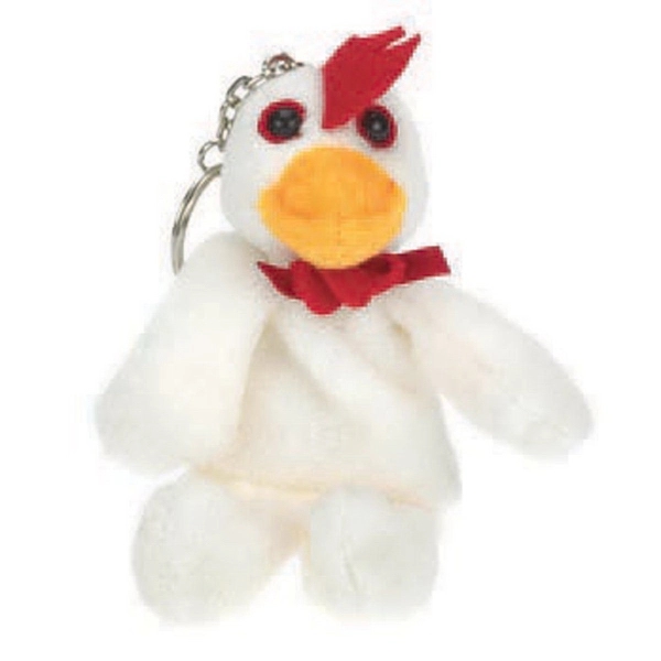 Stuffed Animal Keychain - Sitting Chicken