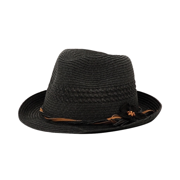 Ladies' Toyo Braid Fedora Hat - Ladies' Toyo Braid Fedora Hat - Image 4 of 4