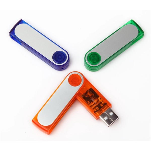 Translucent Swivel USB Flash Drive - Translucent Swivel USB Flash Drive - Image 3 of 4
