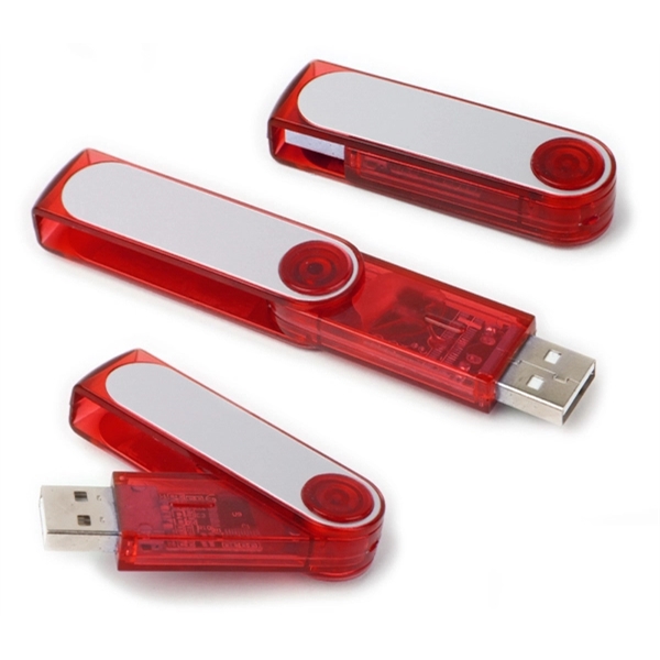 Translucent Swivel USB Flash Drive - Translucent Swivel USB Flash Drive - Image 2 of 4