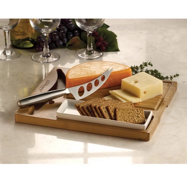 Premium Bamboo Cheese Server Set - Premium Bamboo Cheese Server Set - Image 1 of 4