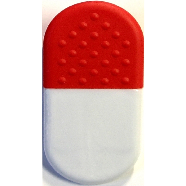 Pill Shaped Magnetic Memo Clip Holder - Pill Shaped Magnetic Memo Clip Holder - Image 1 of 2
