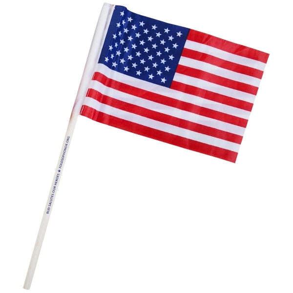 4" x 6" US Imprinted Staff Polyester Stick Flags - 4" x 6" US Imprinted Staff Polyester Stick Flags - Image 0 of 0