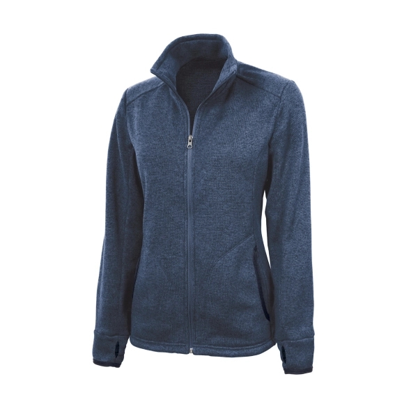 Women's Heathered Fleece Jacket - Women's Heathered Fleece Jacket - Image 7 of 9