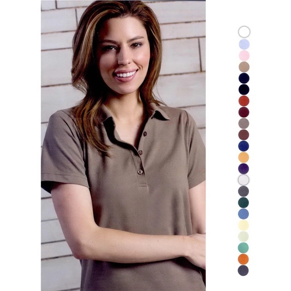 Ladies Soft Touch Blended Pique Short Sleeve Polo - Ladies Soft Touch Blended Pique Short Sleeve Polo - Image 0 of 0