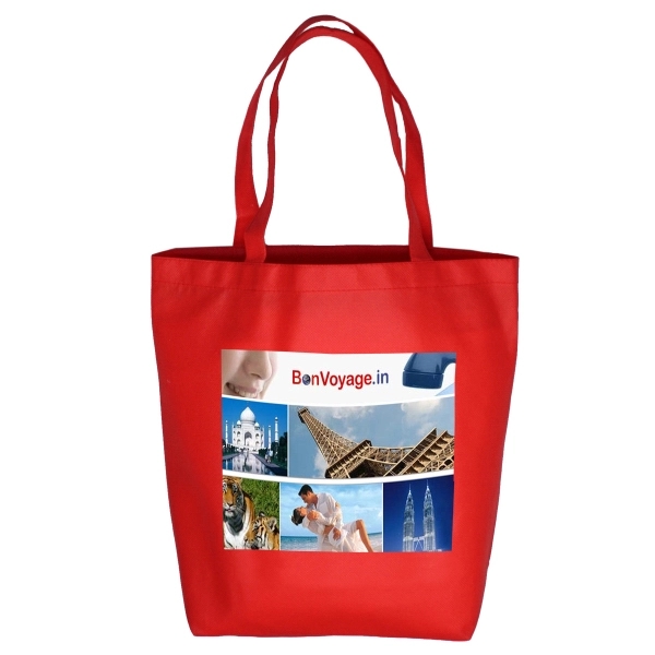 15" x 14" x 5"- CORAL ECONOMY Grocery and Shopping Tote Bag - 15" x 14" x 5"- CORAL ECONOMY Grocery and Shopping Tote Bag - Image 6 of 7