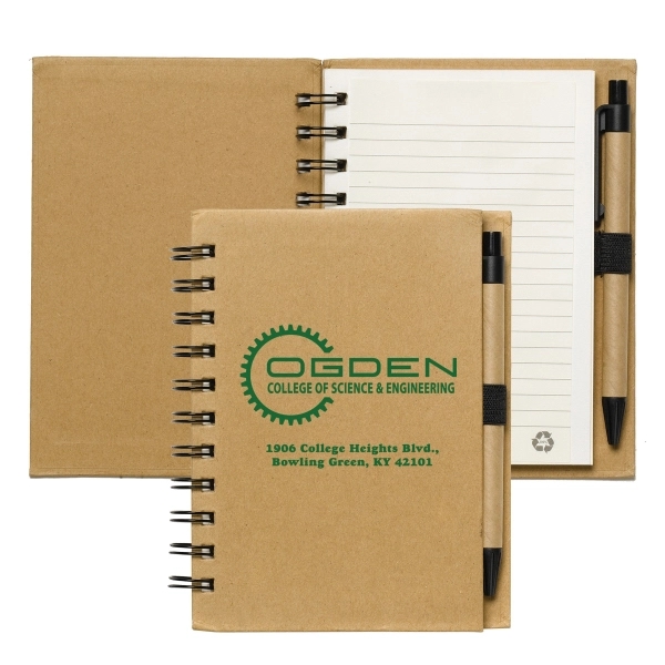 Larger Size Eco Inspired Jotter Notepad Notebook with Paper - Larger Size Eco Inspired Jotter Notepad Notebook with Paper - Image 3 of 4