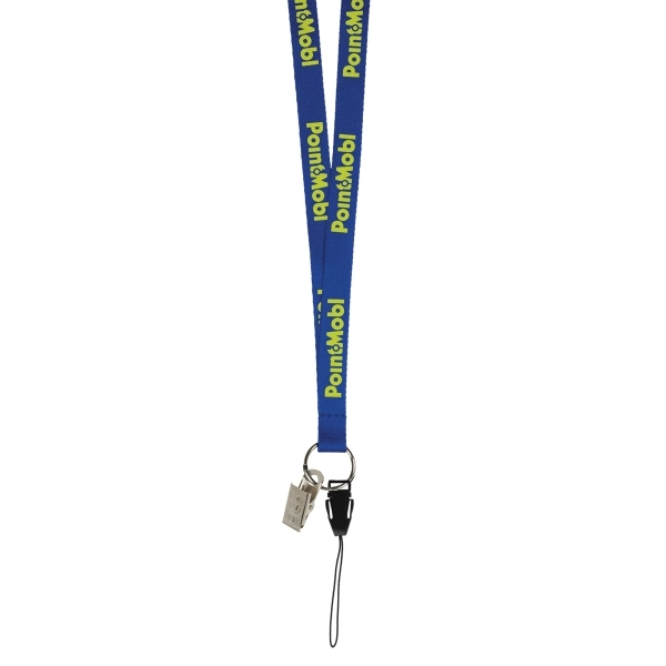 3/8" Import Air Ship Supersoft Polyester Silkscreen Lanyard - 3/8" Import Air Ship Supersoft Polyester Silkscreen Lanyard - Image 2 of 2