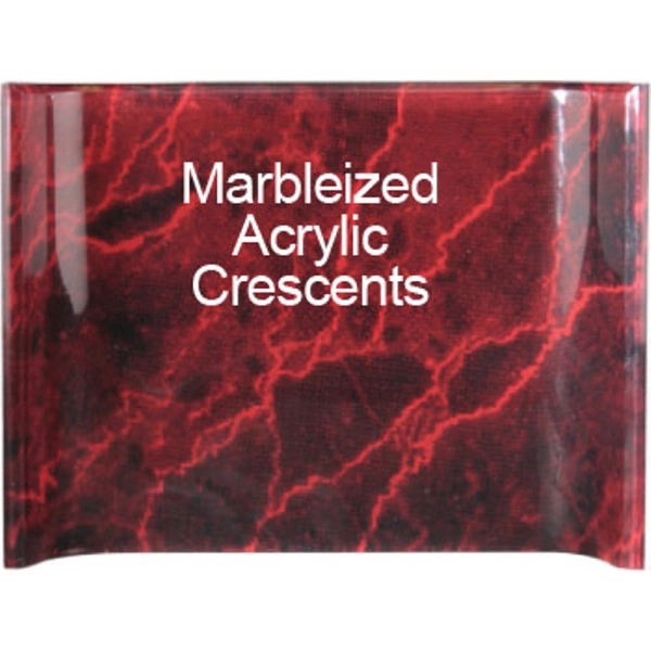 Marbleized Acrylic Crescent Awards - Marbleized Acrylic Crescent Awards - Image 2 of 2