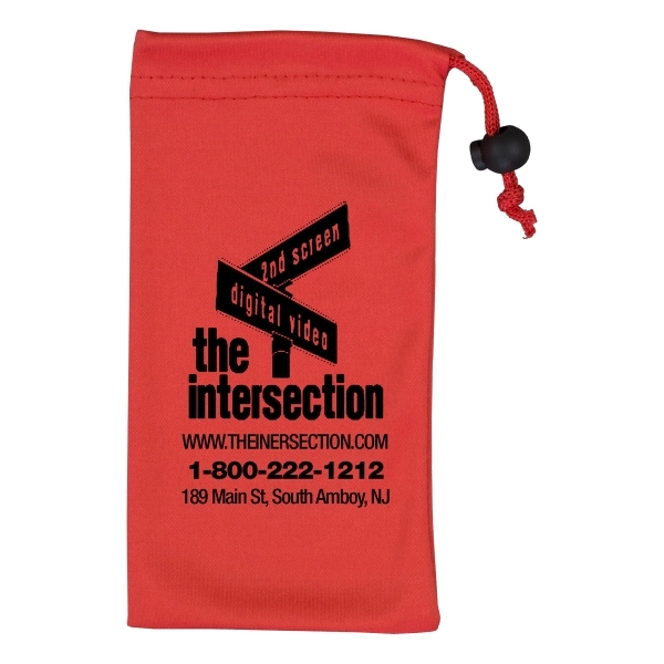 Custom Clean-n-Carry Microfiber Drawstring Pouch For Cell Phones