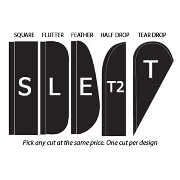 3' x 8' Custom Single Reverse Square Feather Flag - 3' x 8' Custom Single Reverse Square Feather Flag - Image 1 of 4