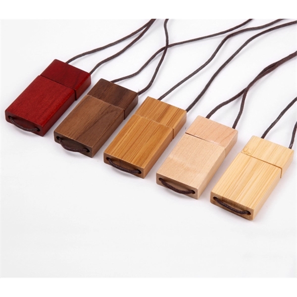 Wooden USB Flash Drive with Cord - Wooden USB Flash Drive with Cord - Image 2 of 6
