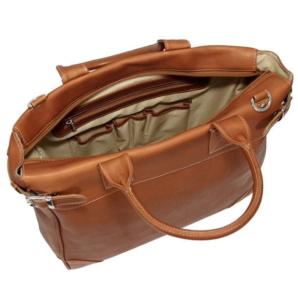 Genuine Leather Cross Body Traveler Tote - Genuine Leather Cross Body Traveler Tote - Image 1 of 4