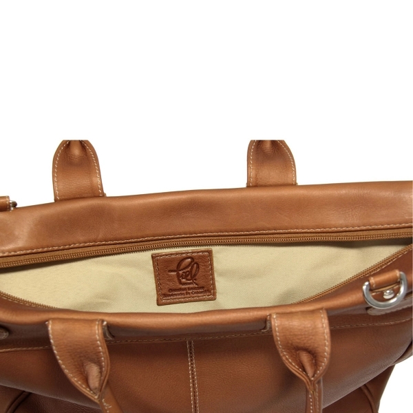 Genuine Leather Cross Body Traveler Tote - Genuine Leather Cross Body Traveler Tote - Image 4 of 4