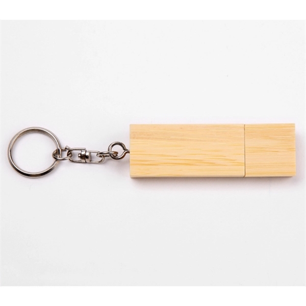 Wood USB Flash Drive with Keyring - Wood USB Flash Drive with Keyring - Image 2 of 8