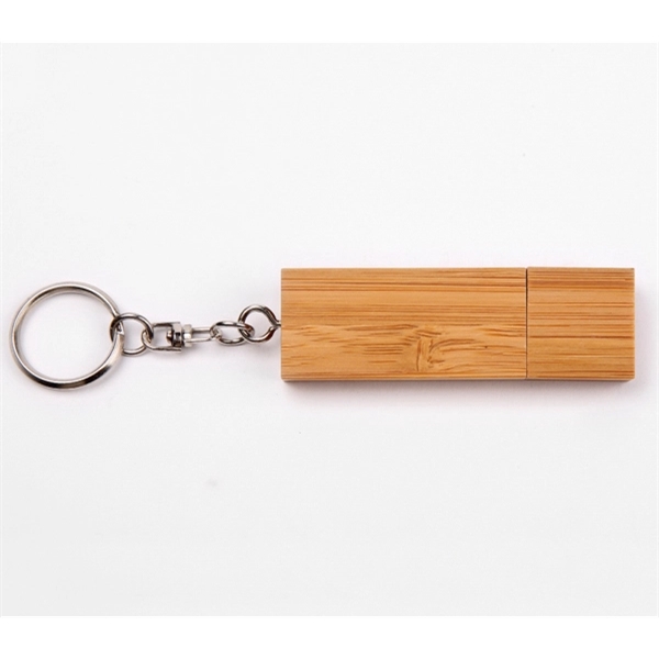 Wood USB Flash Drive with Keyring - Wood USB Flash Drive with Keyring - Image 3 of 8