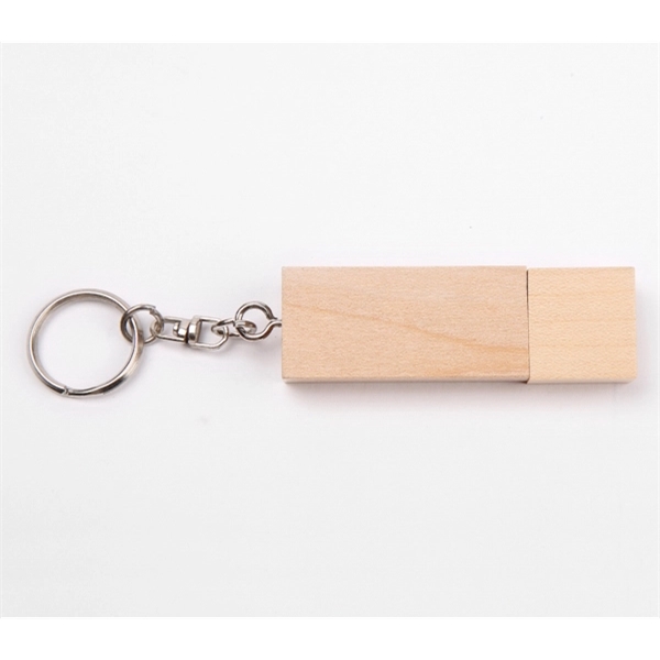 Wood USB Flash Drive with Keyring - Wood USB Flash Drive with Keyring - Image 5 of 8