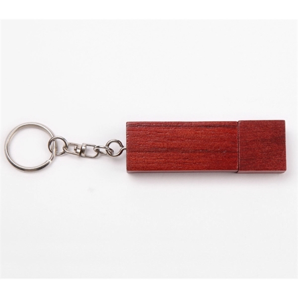 Wood USB Flash Drive with Keyring - Wood USB Flash Drive with Keyring - Image 6 of 8