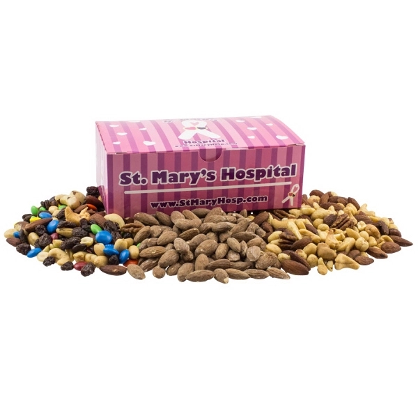 Large Chest Box with Trail Mix, Almond, Mixed Nuts