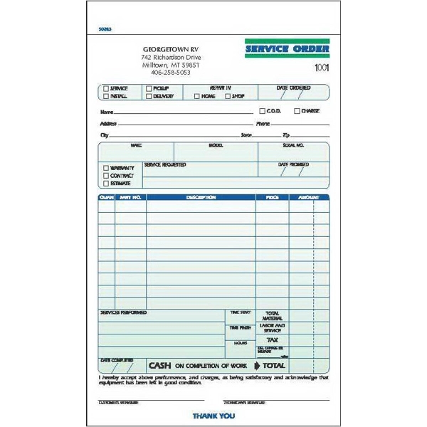 Service Order Form - Service Order Form - Image 0 of 0