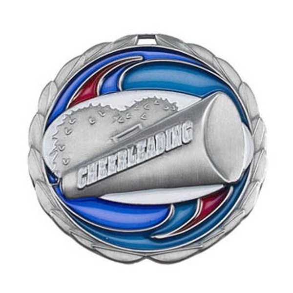 2 1/2" Cheerleader Color Epoxy Medal - 2 1/2" Cheerleader Color Epoxy Medal - Image 2 of 2