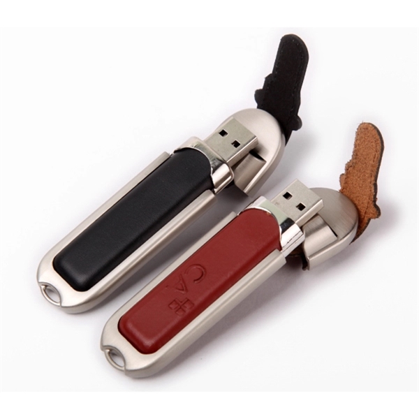 Rectangular Leather USB Flash Drive - Rectangular Leather USB Flash Drive - Image 1 of 5