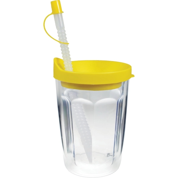 Thermal Travel Tumbler w/ Lid & Straw - White Printed Insert - Thermal Travel Tumbler w/ Lid & Straw - White Printed Insert - Image 8 of 10